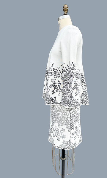 CHRISTIAN DIOR Knit Top Blouse and Skirt Set  • Small
