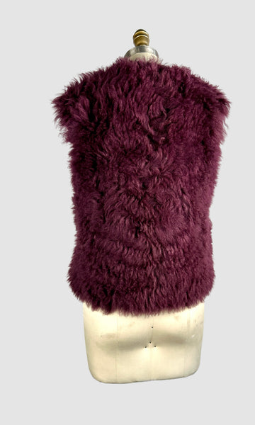 PURPLE HAZE 70s Sheepskin Penny Lane Vest • Small