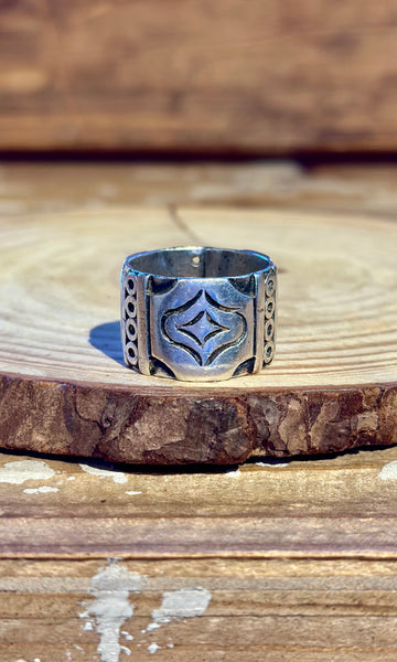 VINTAGE TAXCO MEXICO Sterling Silver Men's Ring 26R31 • Size 9 1/4