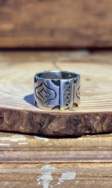 VINTAGE TAXCO MEXICO Sterling Silver Men's Ring 26R31 • Size 9 1/4