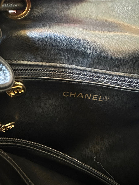 CHANEL 80s 90s Lambskin Quilted Leather Cavier Backpack