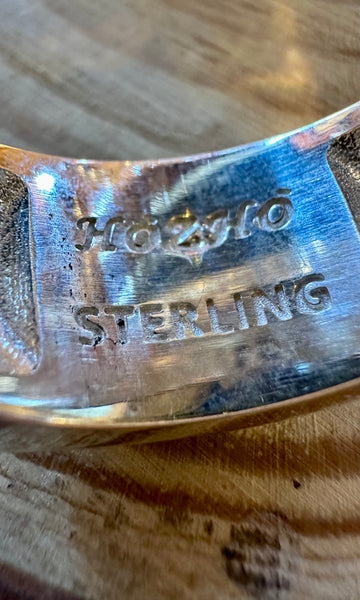 RANDY JAMES HOZHO Navajo Multi-Stone Inlay Silver Men's Ring 26R34 • Size 11