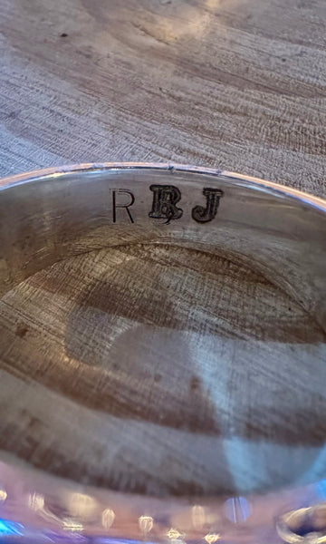 RANDY JAMES HOZHO Navajo Multi-Stone Inlay Silver Men's Ring 26R34 • Size 11