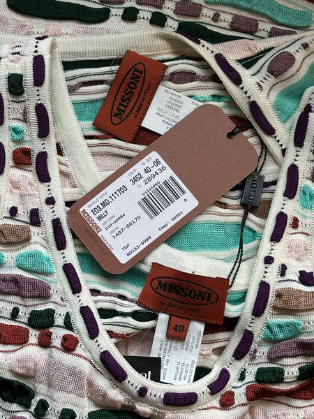 MISSONI 90s Cardigan & Tank Top Knit Set • Small