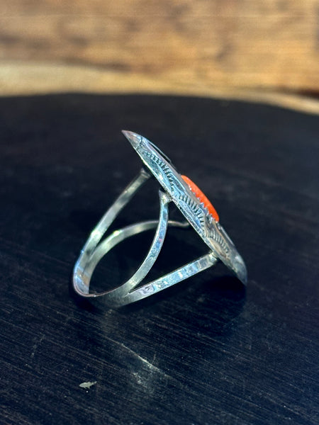 SHADOWBOX Navajo Sterling Silver & Spiny Oyster Ring • Multiple Sizes