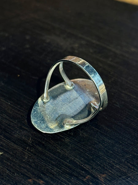 SHADOWBOX Navajo Sterling Silver & Spiny Oyster Ring • Multiple Sizes