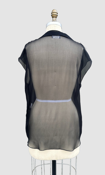 LANVIN Ete 2010 Silk ChiffonBlouse • 38, Sm/Med