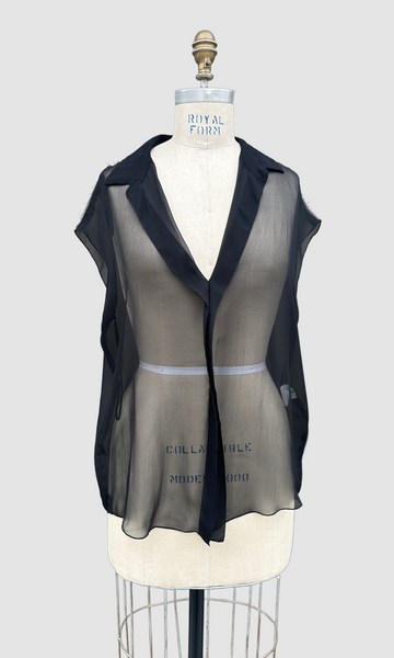 LANVIN Ete 2010 Silk ChiffonBlouse • 38, Sm/Med