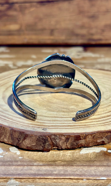 VINTAGE NAVAJO Sterling Silver & Turquoise Cuff 26C17