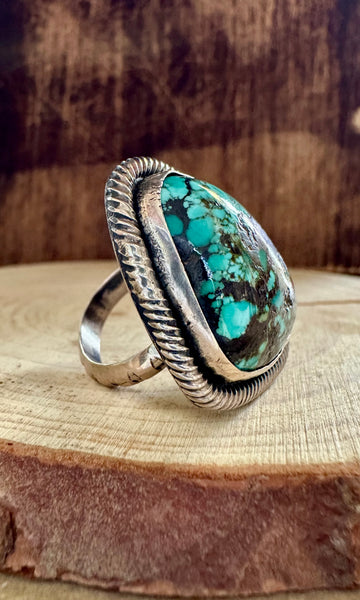 TWISTED UP Chimney Butte Sterling Silver & Turquoise Ring | Size 6 1/4