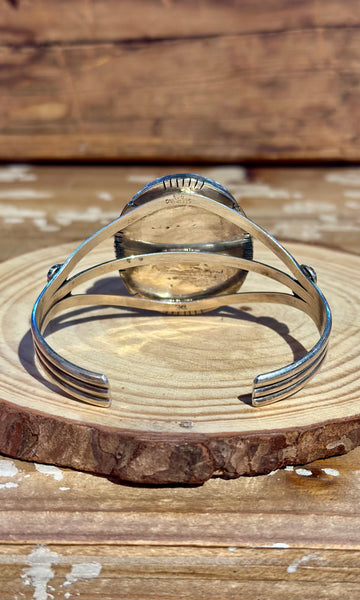 SAMSON ETSITTY NAVAJO Spiney Oyster & Sterling Silver Cuff 26C13