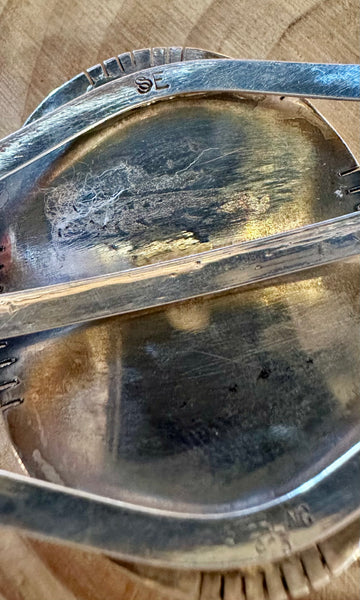 SAMSON ETSITTY NAVAJO Spiney Oyster & Sterling Silver Cuff 26C13