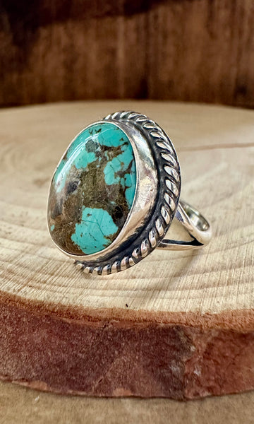 OCEAN TURQUOISE and Sterling Silver Ring • Size 6