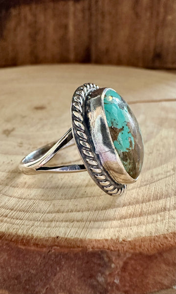 OCEAN TURQUOISE and Sterling Silver Ring • Size 6