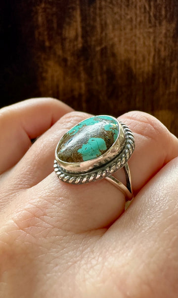 OCEAN TURQUOISE and Sterling Silver Ring • Size 6