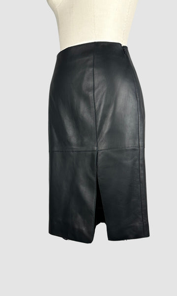 THE ROW Black Lambskin Leather Pencil Skirt with Tags• Size 4