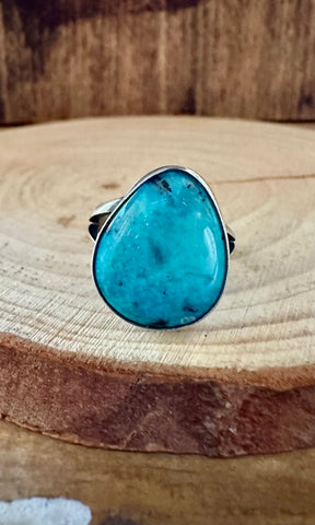 OCEAN BLUE Sterling Silver Ring • Size 8