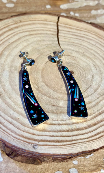 ZUNI GALAXY Night Sky Stud Earrings 26E13