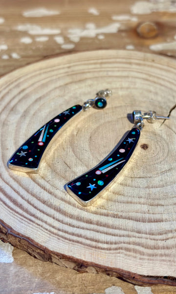 ZUNI GALAXY Night Sky Stud Earrings 26E13