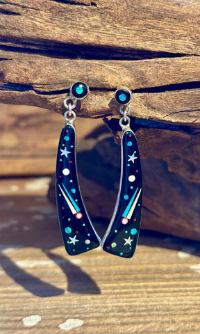 ZUNI GALAXY Night Sky Stud Earrings 26E13