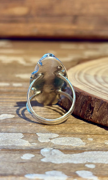 STEVE FRANCISCO Purple Mojave Turquoise & Silver Ring 26R59 • Size 7.5