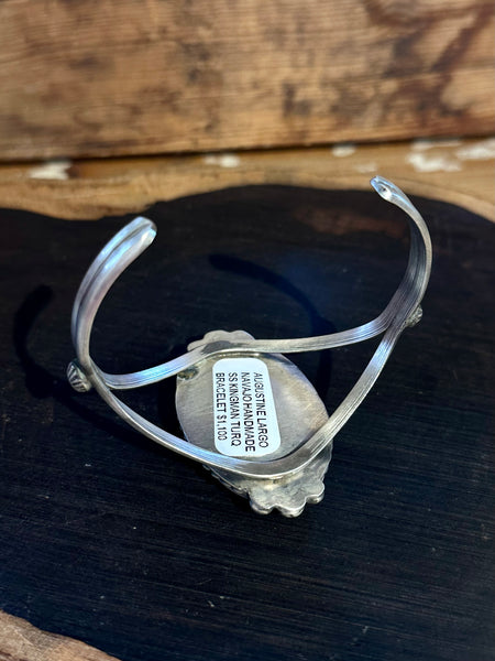 AUGUSTINE LARGO NAVAJO Kingman Turquoise & Sterling Silver Cuff 26C22 | 32g