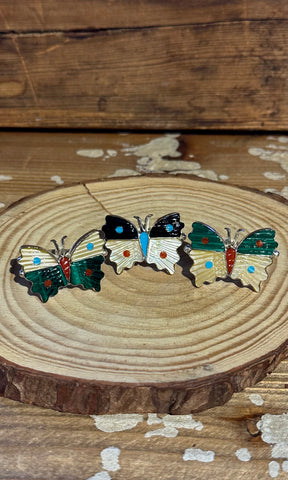 TAMARA PINTO Zuni Multi Stone Inlay Butterfly Ring 26R56 | Adjustable