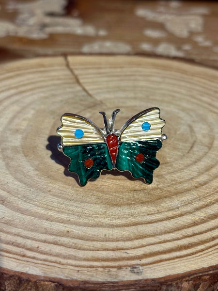 TAMARA PINTO Zuni Multi Stone Inlay Butterfly Ring 26R56 | Adjustable