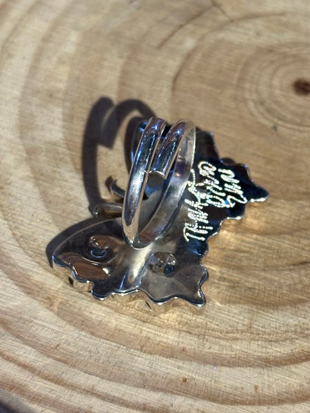 TAMARA PINTO Zuni Multi Stone Inlay Butterfly Ring 26R56 | Adjustable
