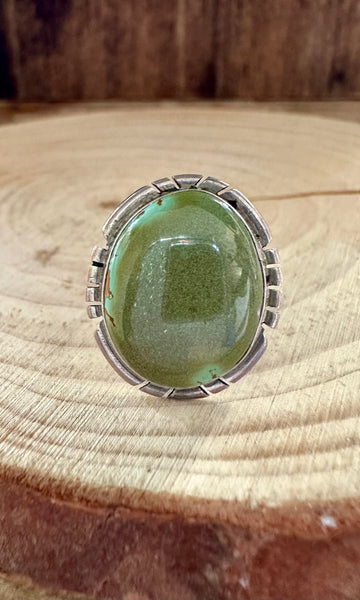 GREEN ENVY Silver & Turquoise Ring • Size 4 1/2