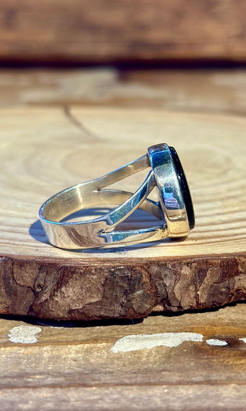 MATTHEW JACK ZUNI Silver Pueblo Night Sky Inlay Rings 26R58 • Multiple Sizes