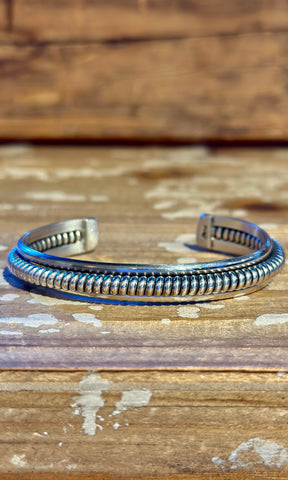 NAVAJO SILVER COIL Cuff 26C20