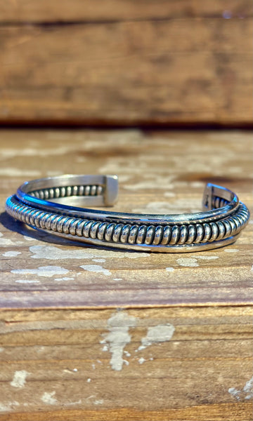 NAVAJO SILVER COIL Cuff 26C20
