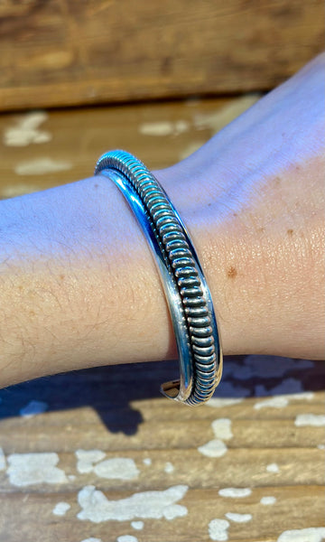 NAVAJO SILVER COIL Cuff 26C20