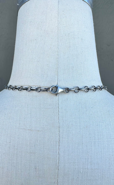 NAVAJO NAJA Silver & Turquoise Adjustable Necklace 26N08