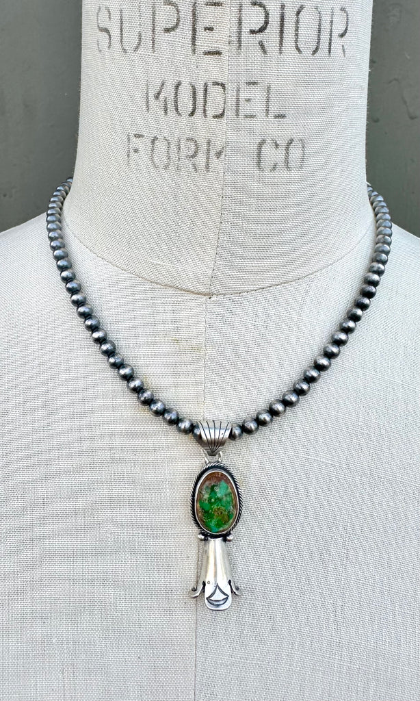 VERLEY BETONE Navajo Single Squash Blossom Necklace