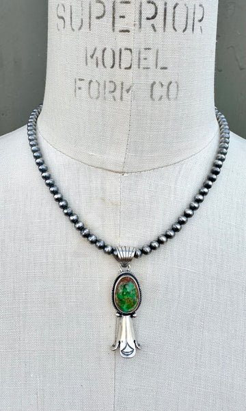 VERLEY BETONE Navajo Single Squash Blossom Necklace