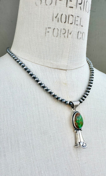VERLEY BETONE Navajo Single Squash Blossom Necklace