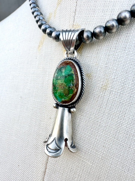VERLEY BETONE Navajo Single Squash Blossom Necklace