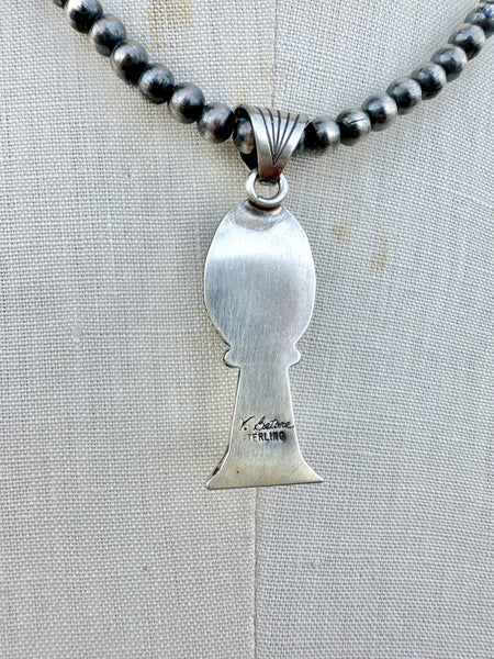 VERLEY BETONE Navajo Single Squash Blossom Necklace