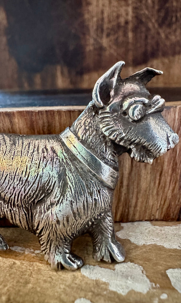Orecchini A Perno In Argento Sterling 925 Con Cane Scottish Terrier - Fatti A Mano USA - Foto 2