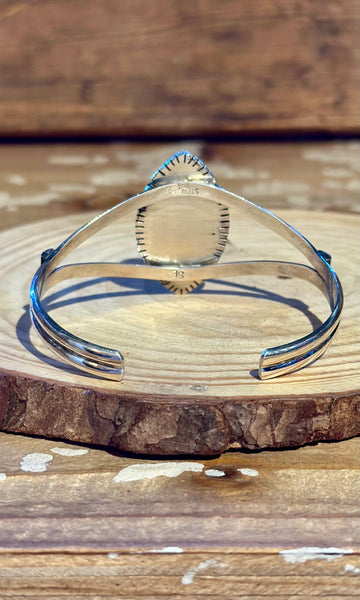 SAMSON ETSITTY NAVAJO Spiney Oyster & Sterling Silver Cuff 26C25