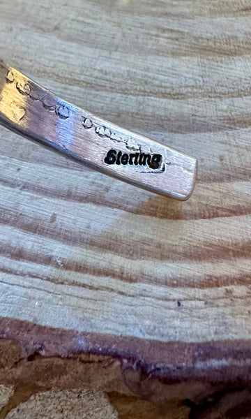NAVAJO STAMPED SILVER Cuff 26C19