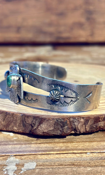 DAN DODSON Thunderbird Silver & Turquoise Cuff