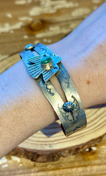 DAN DODSON Thunderbird Silver & Turquoise Cuff