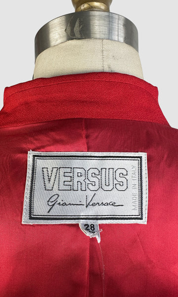 GIANNI VERSACE VERSUS  90s Candy Red Double Breasted Blazer • Small
