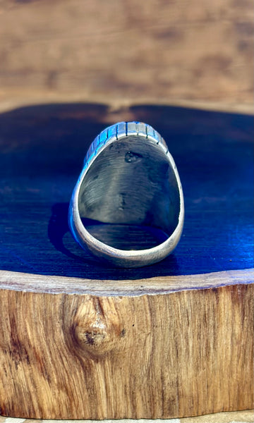 RAY JACK Navajo Multi Stone Inlay Mens Ring • Size 11.5