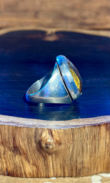 TIGER'S EYE Sterling Silver Mens Ring 26R32 • Size 10