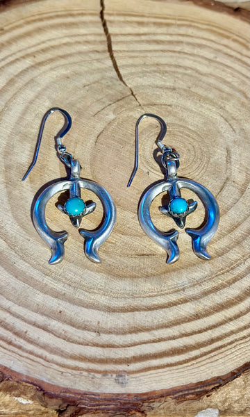 NAJA NAVAJO Sterling Silver and Turquoise Statement Earrings
