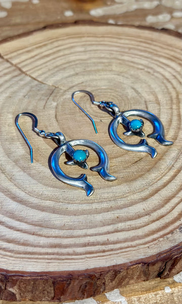 NAJA NAVAJO Sterling Silver and Turquoise Statement Earrings